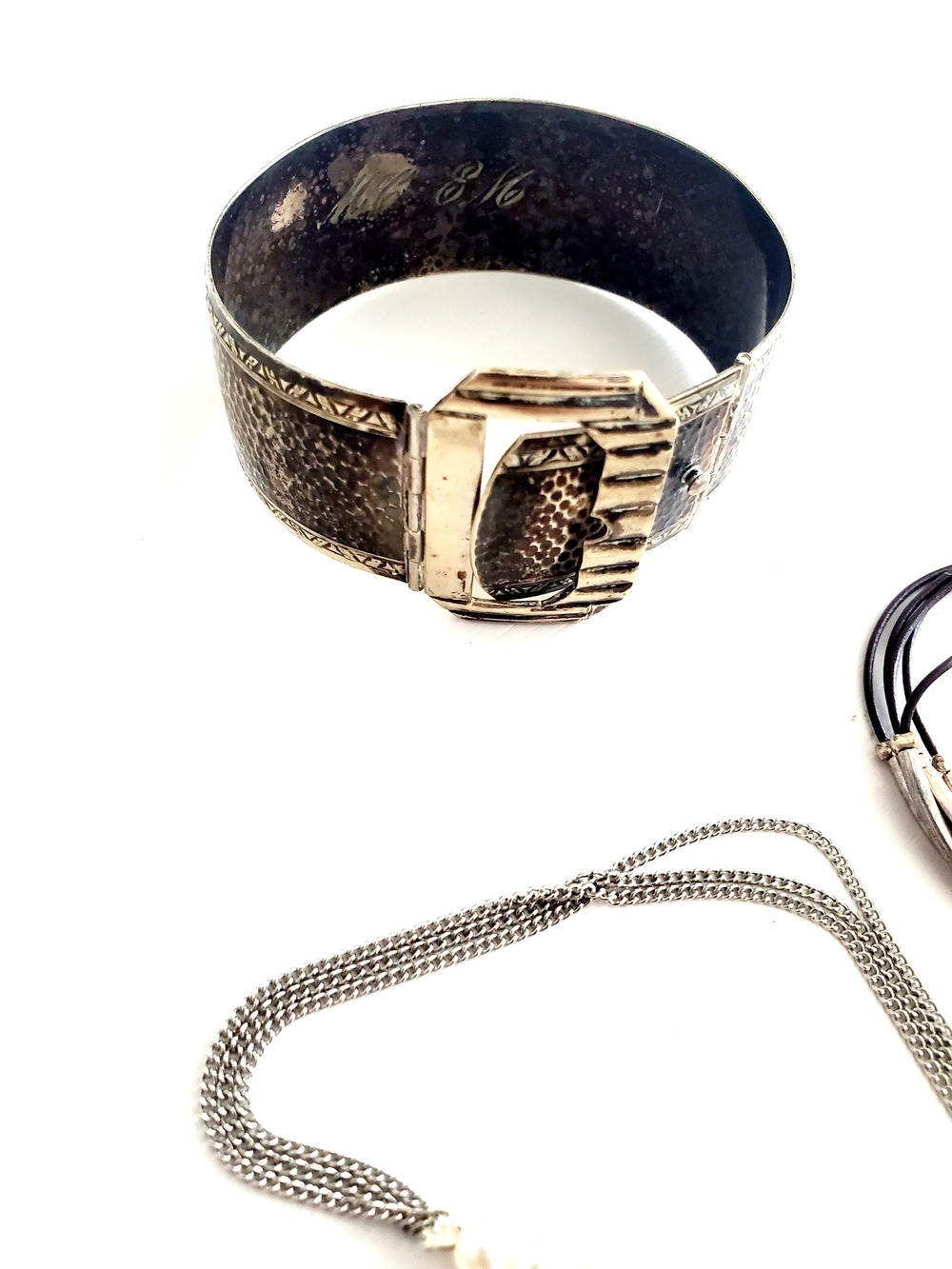 Silver-Tone Mixed Bracelet Set with Purple Accents - Picture 7 of 7